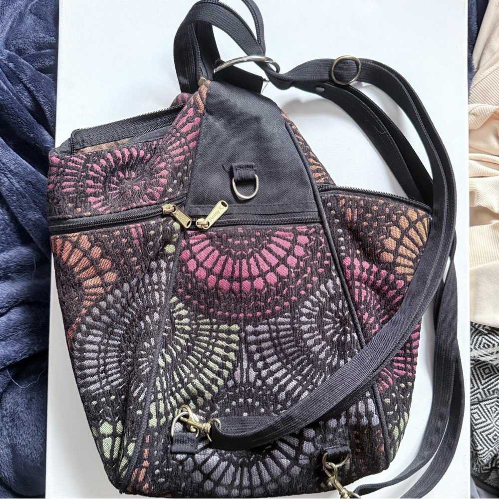 Multicolor Geometric Patterned Danny K Women's Ba… - image 1